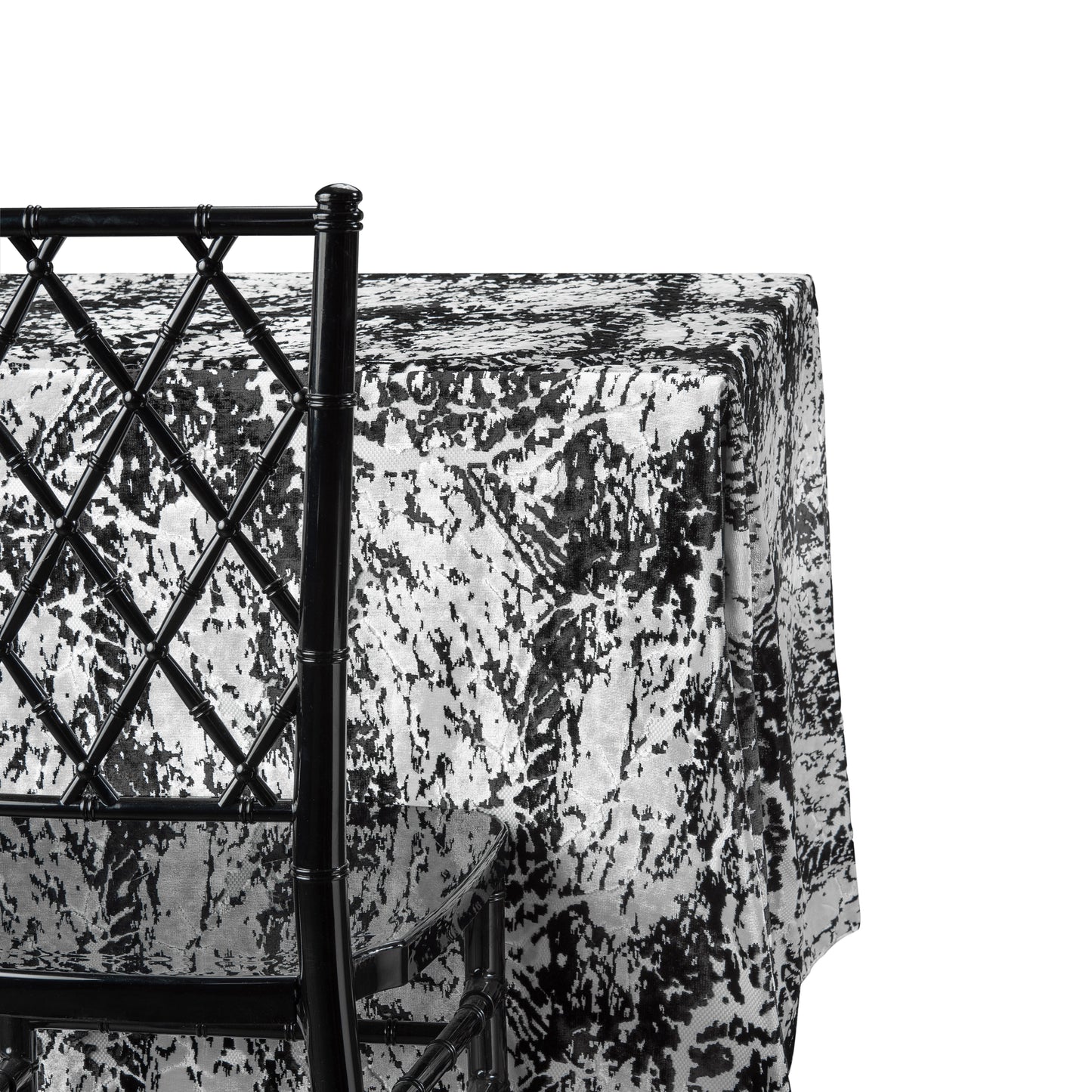 Marbled Velvet Black & White
